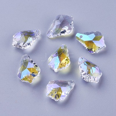 Faceted Glass Pendants GLAA-F068-C27-01-1