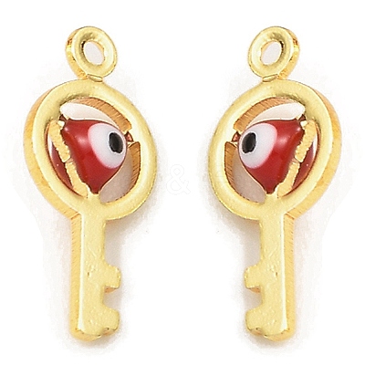 Brass with Enamel Pendants KK-K337-05G-1