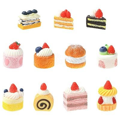 44Pcs 11 Styles Cake Miniature Ornaments DJEW-CJ0001-29-1