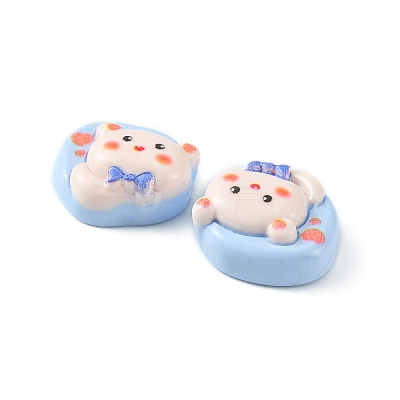 Opaque Cute Cartoon Resin Cabochons CRES-O006-06F-1