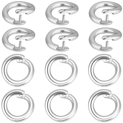 Brass Twister Clasps KK-BBC0025-17B-S-1