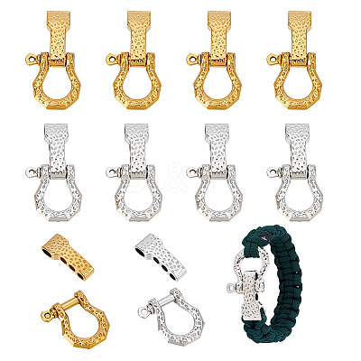 8 Bags 2 Colors Alloy Shackle Clasps FIND-UN0007-85-1