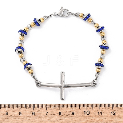201 Stainless Steel Link Chain Bracelets BJEW-A032-01GP-02-1