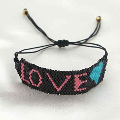 Miyuki Seed Braided Bead Bracelet BJEW-Z013-11-1