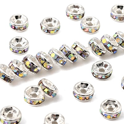 Brass Rhinestone Spacer Beads RB-A014-Z5mm-28S-NF-1
