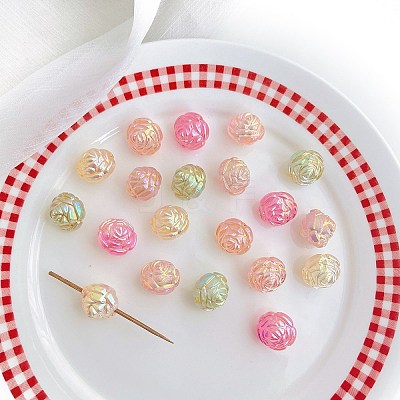 Opaque Acrylic Beads OACR-F010-03-1
