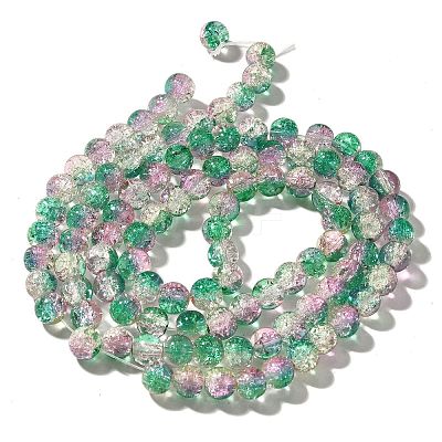 Crackle Glass Beads Strands X1-CCG-C002-8mm-07-1