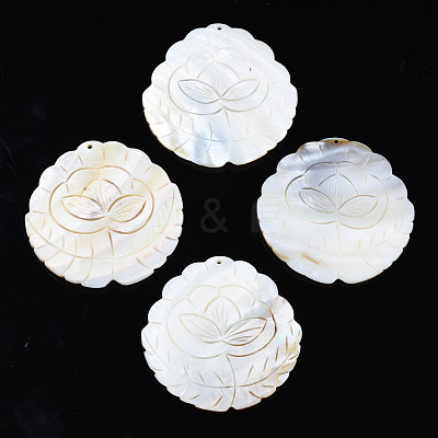 Natural Freshwater Shell Big Pendants SHEL-S276-160-1