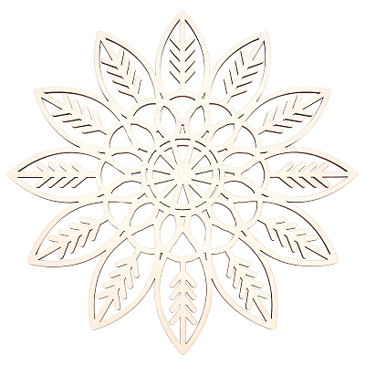 Laser Cut Wooden Cup Mat WOOD-WH0015-26-1