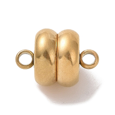 Ion Plating(IP) 304 Stainless Steel Magnetic Clasps with Loops X-STAS-P206-03G-1