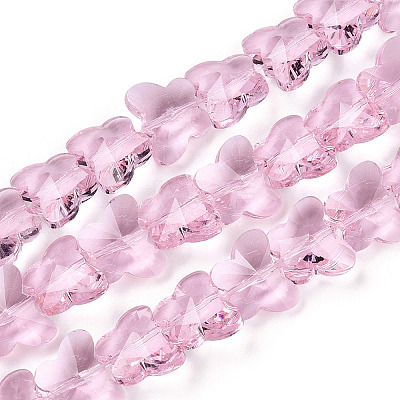 Transparent Glass Beads GLAA-Q066-14mm-B17-1