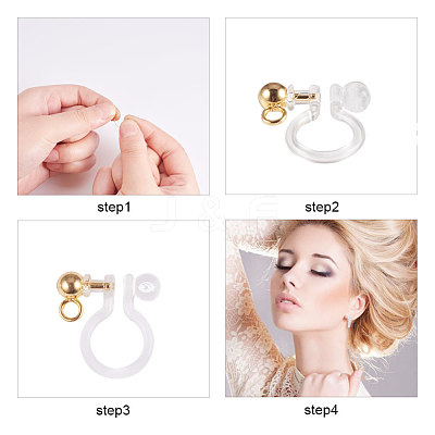 Plastic Clip-on Earring Findings KY-P007-F01-1