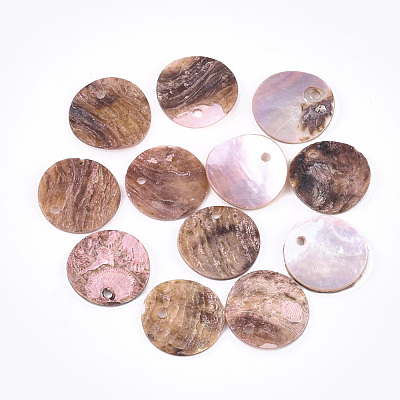 Spray Paint Natural Akoya Shell Pendants SHEL-S274-75C-02-1