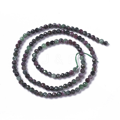 Natural Ruby in Zoisite Beads Strands G-F596-33-2mm-1