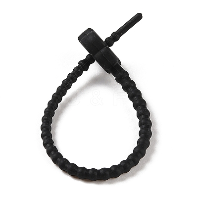 Flower Shape Silicone Cable Zip Ties AJEW-C034-01E-1