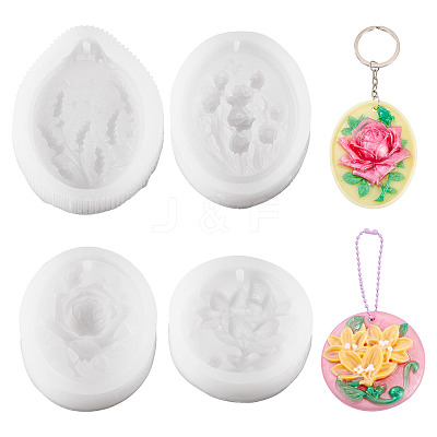 4Pcs 4 Styles Silicone Soap Molds DIY-TA0013-19-1