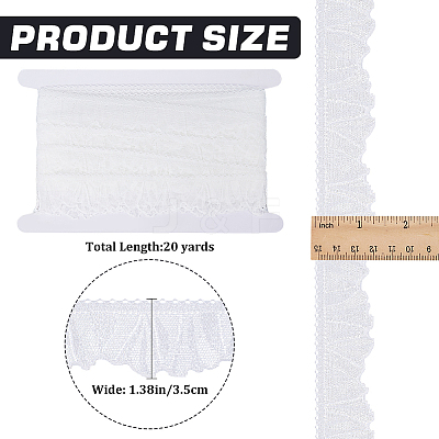 20 Yards Polyester Lace Ribbons OCOR-GF0003-29A-1