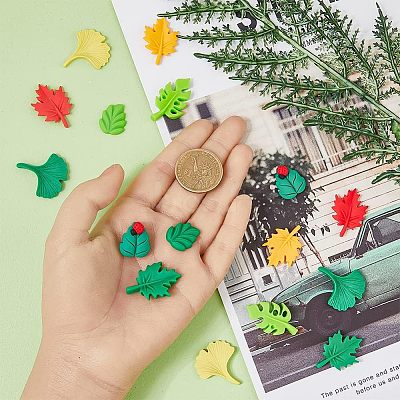 40Pcs 4 Sets Opaque Resin Cabochons CRES-HY0001-01-1