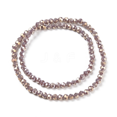 Round Full Rainbow Plated Faceted(32 Facets) Electroplate Glass Beads Strands X-EGLA-J130-FR12-1