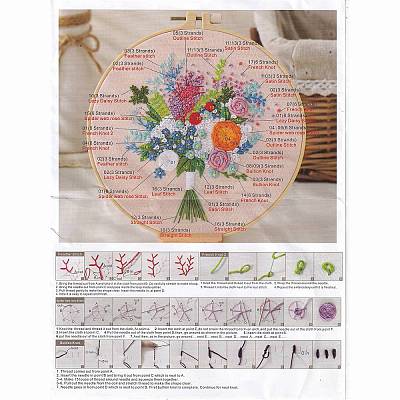 DIY Bouquet Pattern Embroidery Kit LS-DIY-O021-15A-1