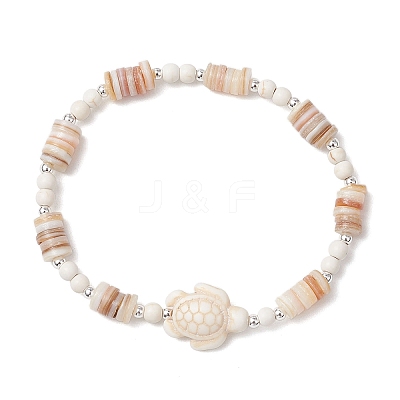 Synthetic Turquoise Beaded Stretch Bracelets BJEW-JB11911-02-1
