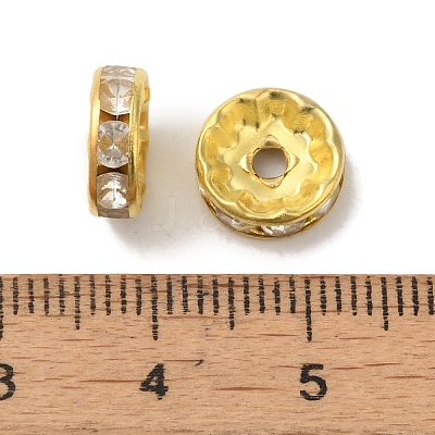 Brass Grade B Rhinestone Spacer Beads RSB039-B01G-1