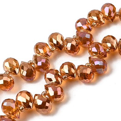 Electroplated Glass Beads EGLA-K062-01B-HP05-1