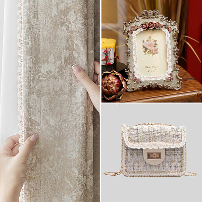 Polyester Lace Trim for Curtain OCOR-K007-10B-01-1