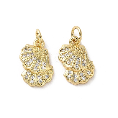 Brass Micro Pave Cubic Zirconia Pendants KK-D502-26I-G-1