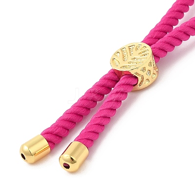 Twisted Nylon Cord Silder Bracelets DIY-B066-03G-22-1