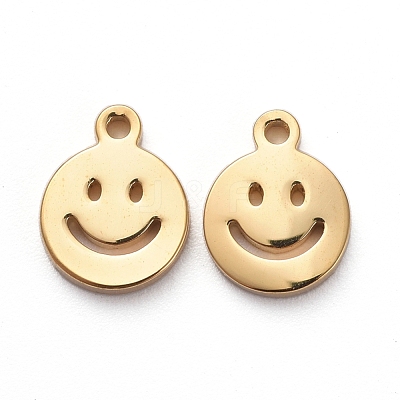 Ion Plating(IP) 304 Stainless Steel Charms STAS-G215-03G-1