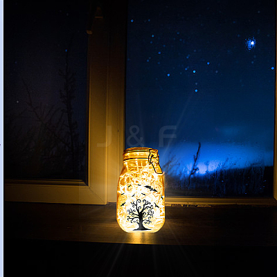PVC Lamp Film for DIY Colorful Light Hanging Lamp Frosted Glass Jar DIY-WH0408-002-1