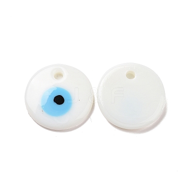 Handmade Lampwork Evil Eye Pendants X-LAMP-E106-02A-01-1