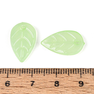 Imitation Jade Acrylic Pendants OACR-T030-27C-1