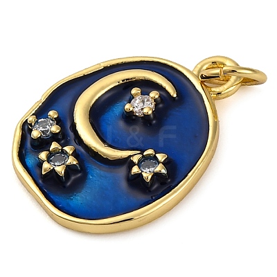 Brass Micro Pave Cubic Zirconia Pendants X-KK-K339-03A-G-1