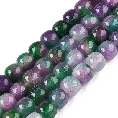 Dyed Natural White Jade Beads Strands G-T138-D21-1