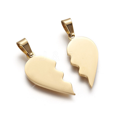 304 Stainless Steel Split Pendants STAS-F214-01G-1