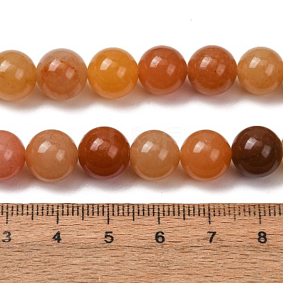 Natural Red Aventurine Beads Strands G-H067-A02-10MM-1