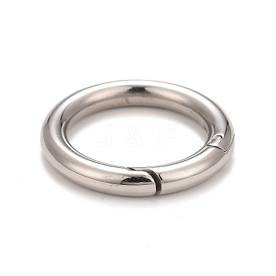 Non-Tarnish 304 Stainless Steel Spring Gate Rings X-STAS-M296-01P-E-1