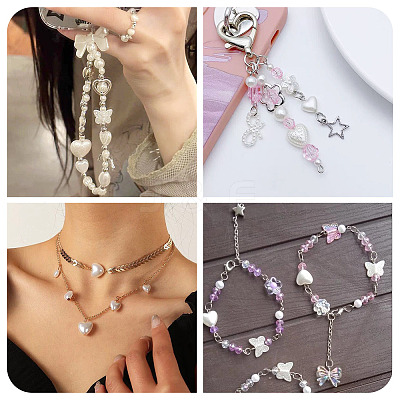 332Pcs 9 Styles ABS Plastic Imitation Pearl Beads KY-TA0001-50-1