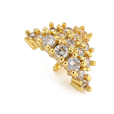 Rack Plating Brass Micro Pave Clear Cubic Zirconia Peg Bails KK-F876-24G-02-1