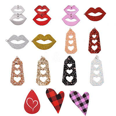 PU Leather Big Pendants FIND-SZ0001-002-1