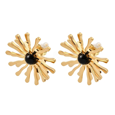 304 Stainless Steel Stud Earrings EJEW-D362-04G-1