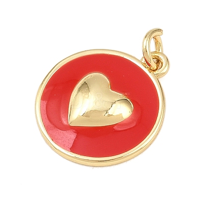 Brass Enamel Pendants KK-L251-02G-A02-1