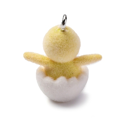 Flocky Resin Pendants FIND-S001-14L-1