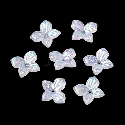 Iridescent Plating Acrylic Bead Caps AC-CBA81FF-03-1