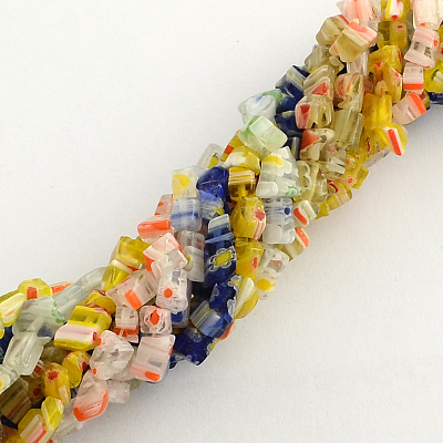 Handmade Millefiori Glass Bead Strands LK-R006-17-1
