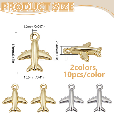 20Pcs 2 Colors Brass Pendants KK-DR0001-50-1