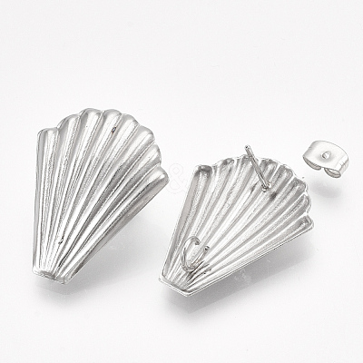 Non-Tarnish 304 Stainless Steel Stud Earring Findings STAS-T045-20P-1