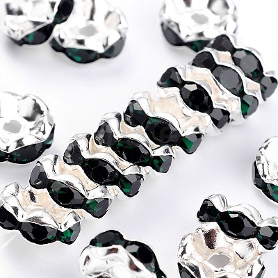 Brass Grade A Rhinestone Spacer Beads RSB030NF-12-1